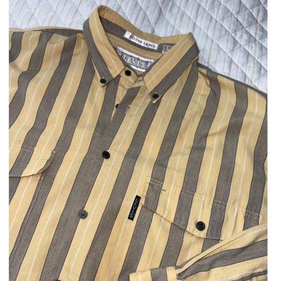 Levi's Silver Label XL Stripe Shirt‎ Western Vintage Style Button Front 90's Y2K - Picture 1 of 9